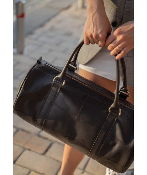 Harper leather bag dark brown crust