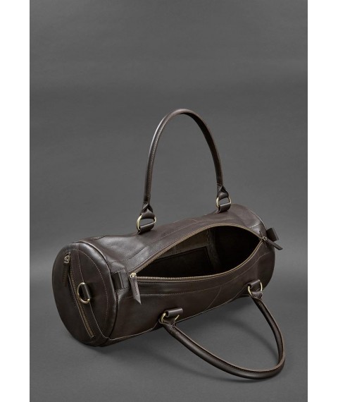 Harper leather bag dark brown crust