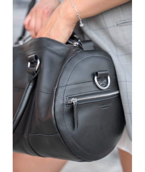 Leather bag Harper black Krast