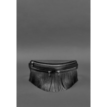 Women's leather belt bag Spirit black