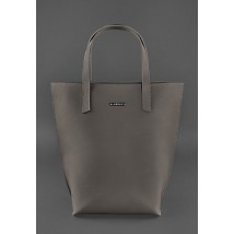 Leather women's shopper bag DD dark beige