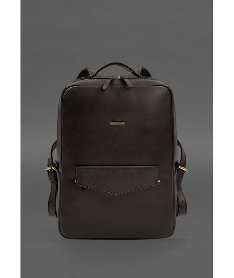 Кожаный городской рюкзак на молнии Cooper maxi темно-коричневый