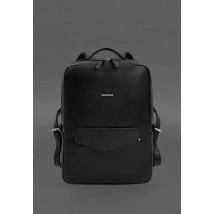 Leather city backpack with zipper Cooper maxi black