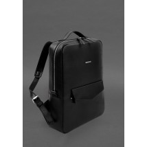 Кожаный городской рюкзак на молнии Cooper maxi черный