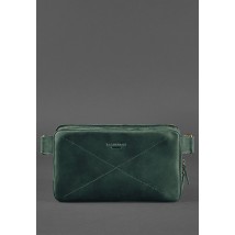 Кожаная поясная сумка Dropbag Maxi зеленая