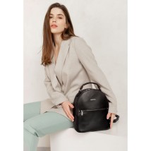 Kylie women's leather mini backpack black crust