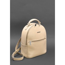 Kylie Women's Leather Mini Backpack Light Beige Crust