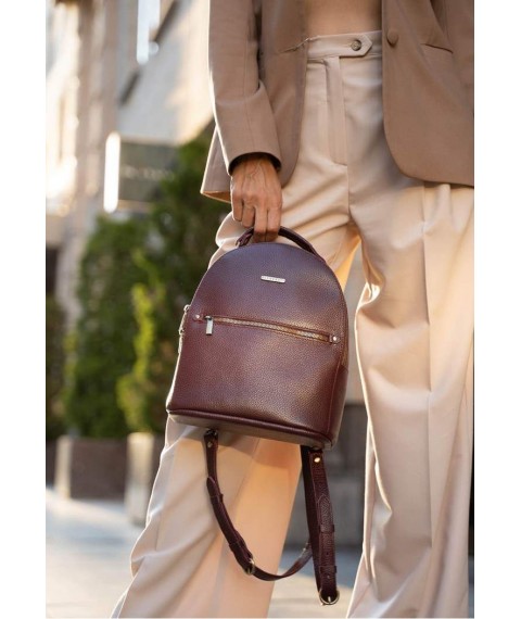 Kylie Marsala Women's Leather Mini Backpack