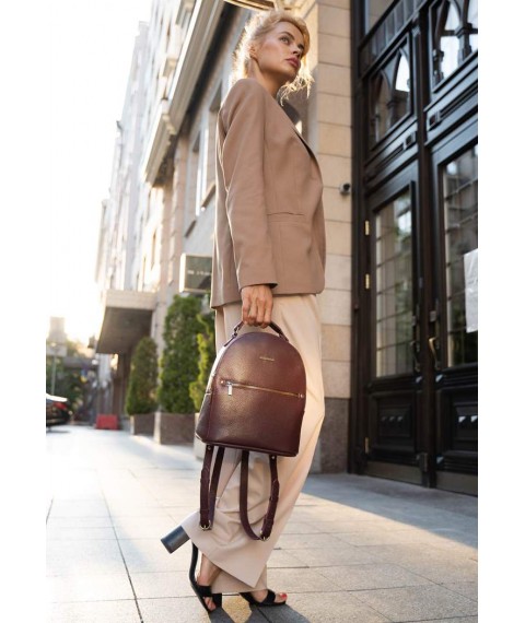 Kylie Marsala Women's Leather Mini Backpack