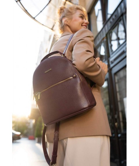Kylie Marsala Women's Leather Mini Backpack