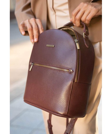 Kylie Marsala Women's Leather Mini Backpack