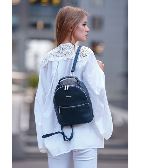 Kylie Women's Leather Mini Backpack Blue