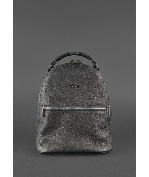 Kylie women's leather mini backpack black