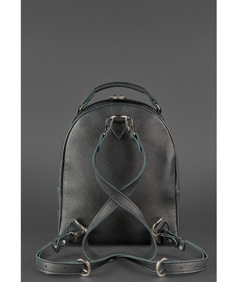 Kylie women's leather mini backpack black
