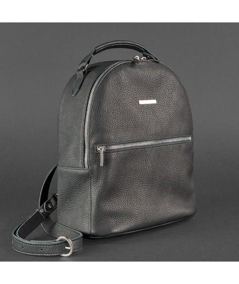 Kylie women's leather mini backpack black