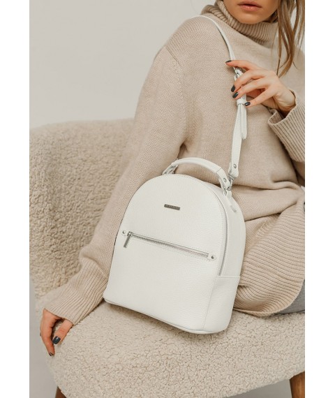 Kylie women's leather mini backpack white floatar