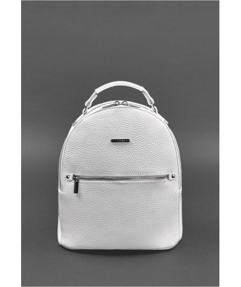 Kylie women's leather mini backpack white floatar