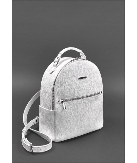 Kylie women's leather mini backpack white floatar