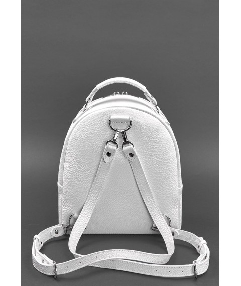 Kylie women's leather mini backpack white floatar