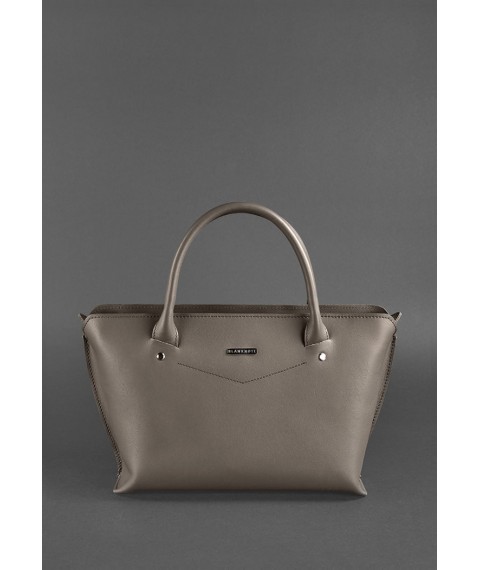 Women's leather Midi bag dark beige