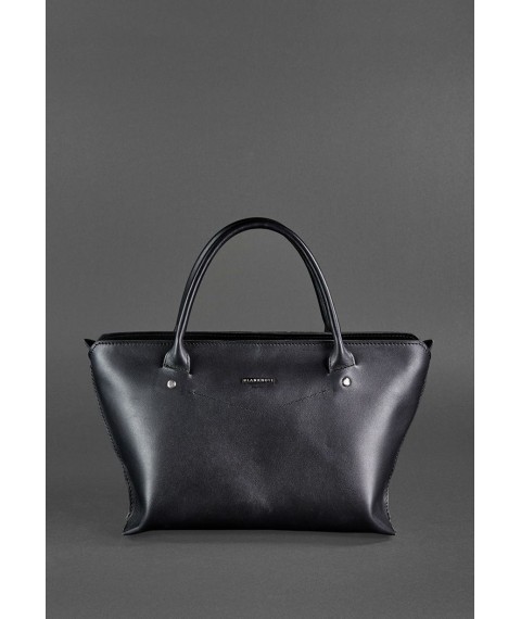 Women's leather Midi bag black