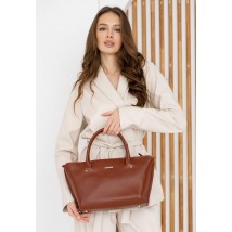 Women's leather Midi bag light brown