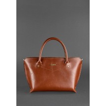 Women's leather Midi bag light brown