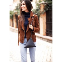 Leather women's bag-cosmetic bag Pyramid blue