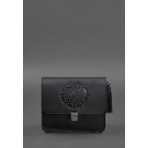 Leather women's boho bag Lilu black Crazy Horse