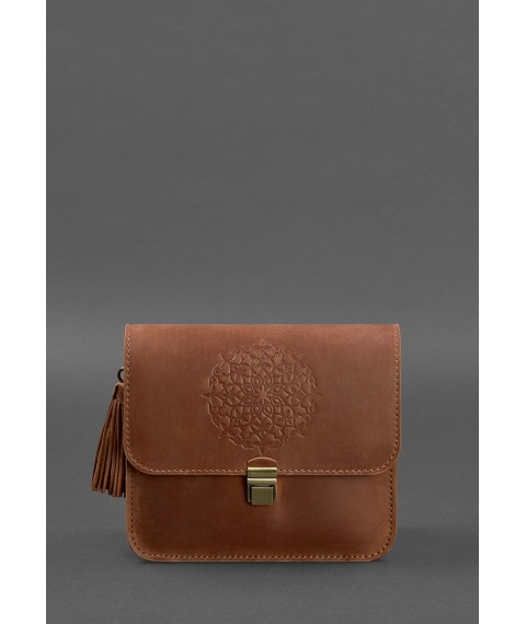 Leather women's boho bag Lilu light brown Crazy Horse
