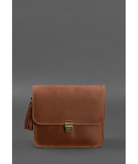 Leather women's boho bag Lilu light brown Crazy Horse