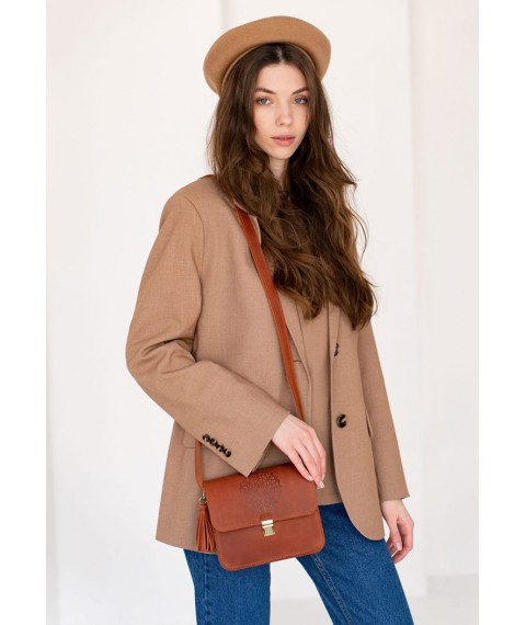 Leather women's boho bag Lilu light brown Crazy Horse