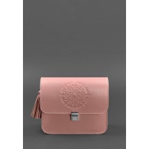 Leather women's boho bag Lilu pink