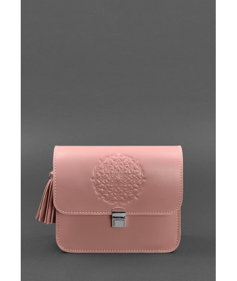 Leather women's boho bag Lilu pink