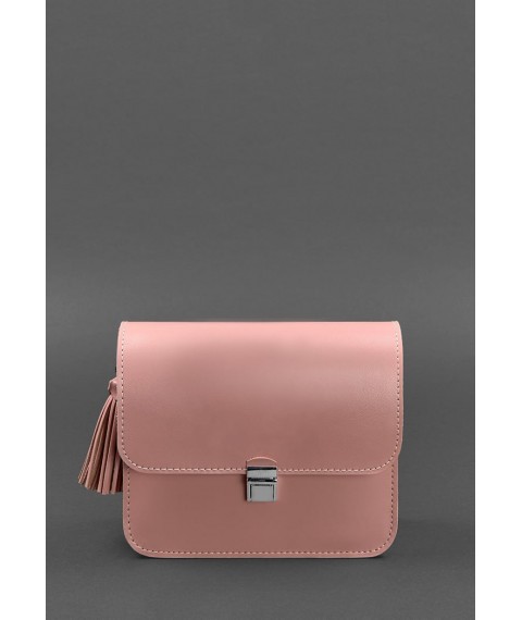 Leather women's boho bag Lilu pink