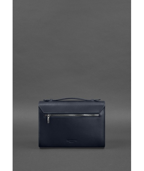 Women's leather crossbody bag Lola dark blue