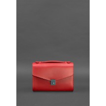Women's leather crossbody bag Lola red