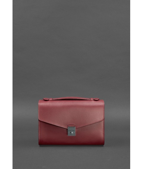 Women's leather crossbody bag Lola burgundy