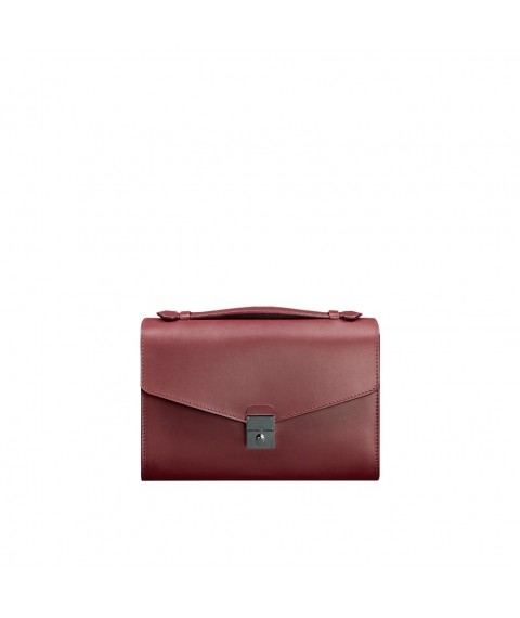 Women's leather crossbody bag Lola burgundy