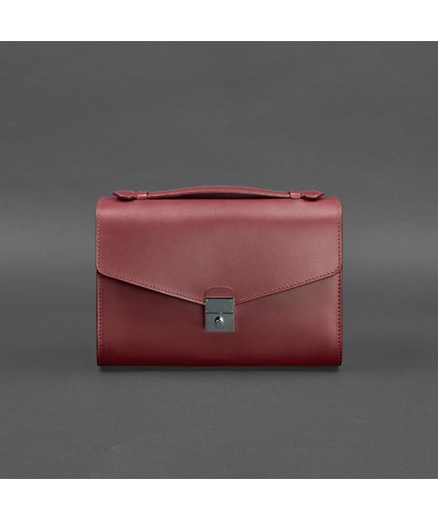 Women's leather crossbody bag Lola burgundy