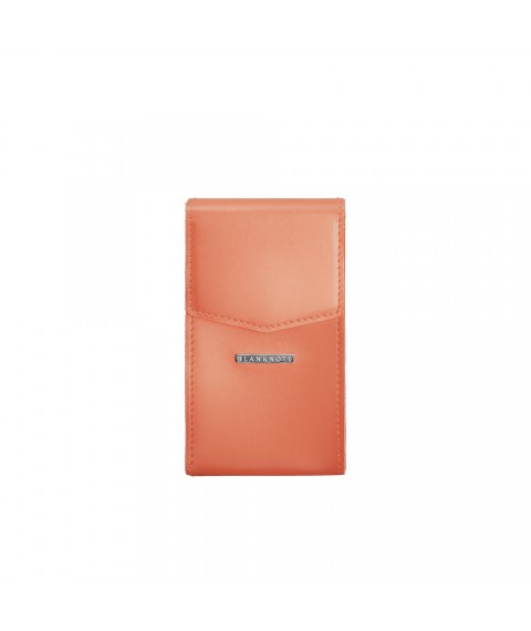 Vertical Women's Leather Mini Belt/Crossbody Bag Living Coral