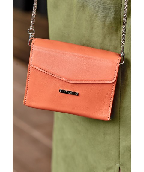 Women's Leather Belt/Crossbody Bag Mini Living Coral