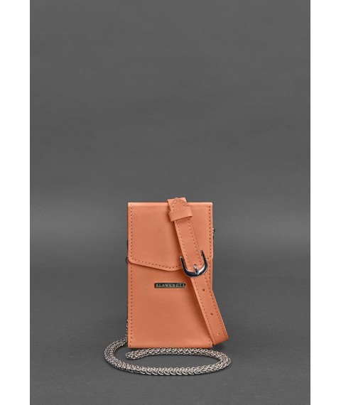 Vertical Women's Leather Mini Belt/Crossbody Bag Living Coral