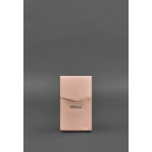 Вертикальная женская кожаная сумка Mini розовая поясная/кроссбоди
