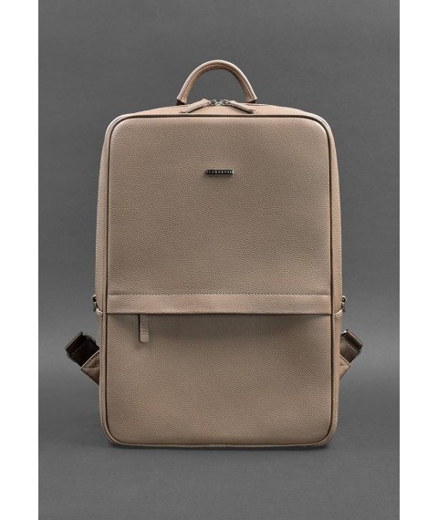 Light beige leather women's backpack Foster 1.0