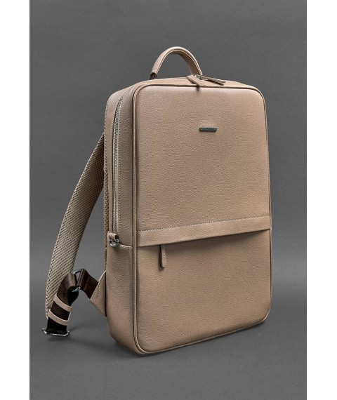 Светло-бежевый кожаный женский рюкзак Foster 1.0