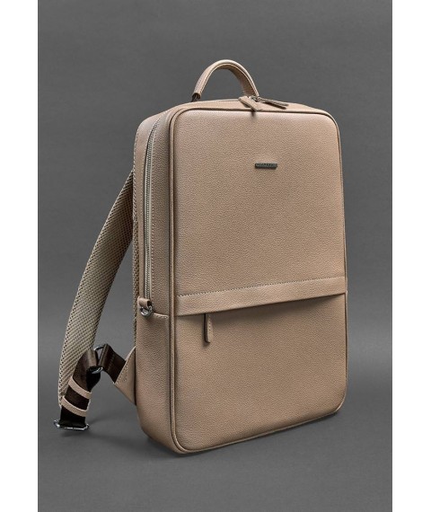 Light beige leather women's backpack Foster 1.0