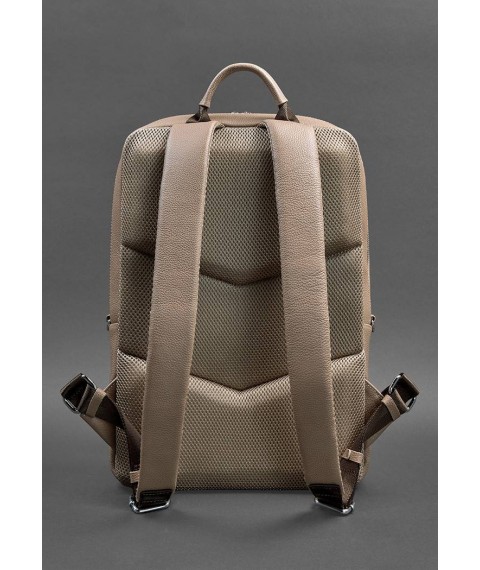 Light beige leather women's backpack Foster 1.0