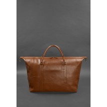 Кожаная дорожная сумка светло-коричневая Краст