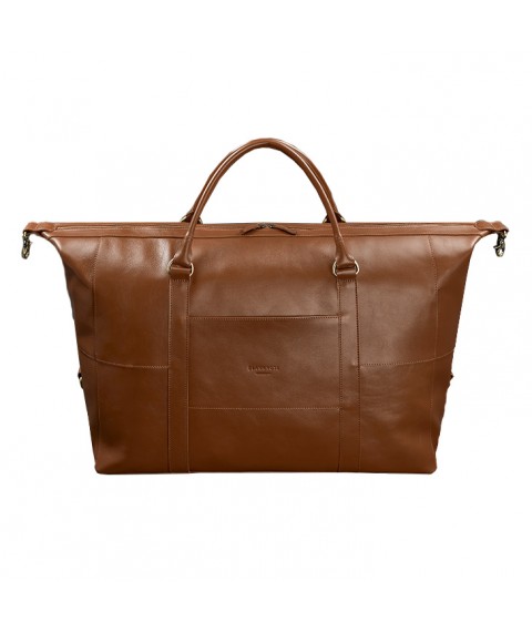 Leather travel bag light brown Crust